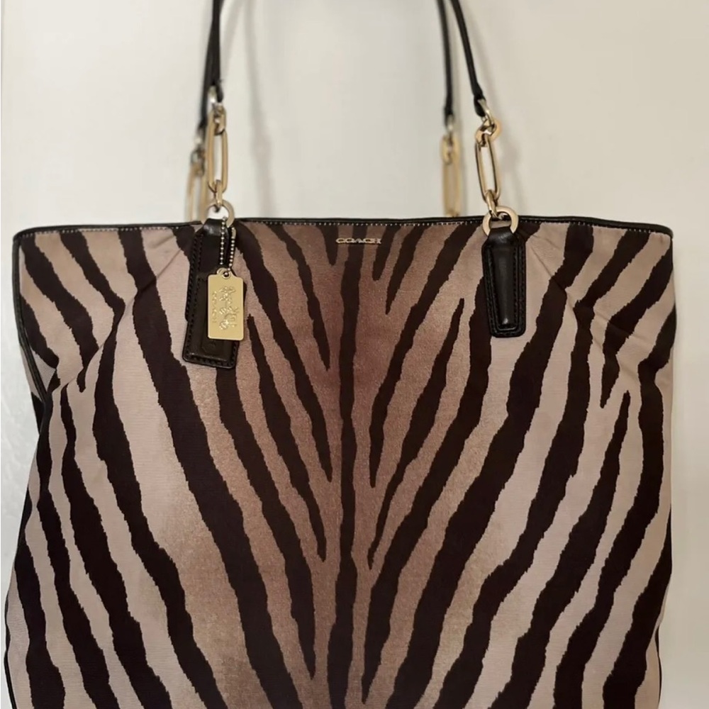 Coach Tote Zebra Print Carryall